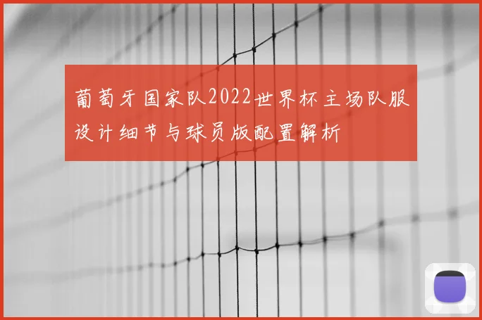 葡萄牙国家队2022世界杯主场队服设计细节与球员版配置解析